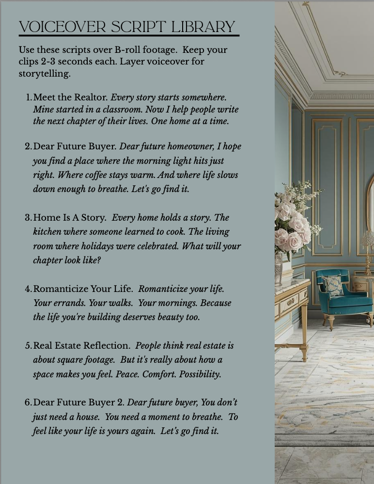 The Realtor B-Roll Playbook