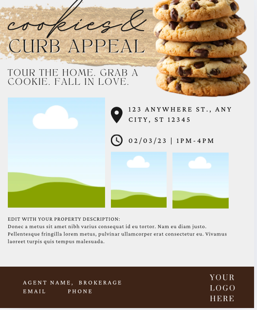 Party in a Box Open House Themes with EDITABLE Open House fliers