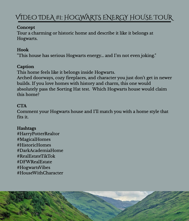 The Wizarding Realtor Content Spellbook