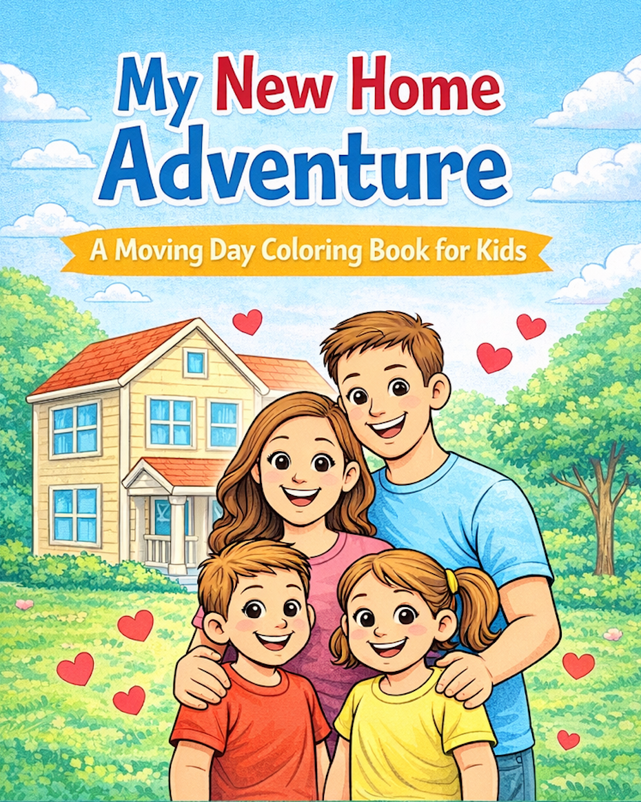 My New Home Adventure Coloring Book (Printable)