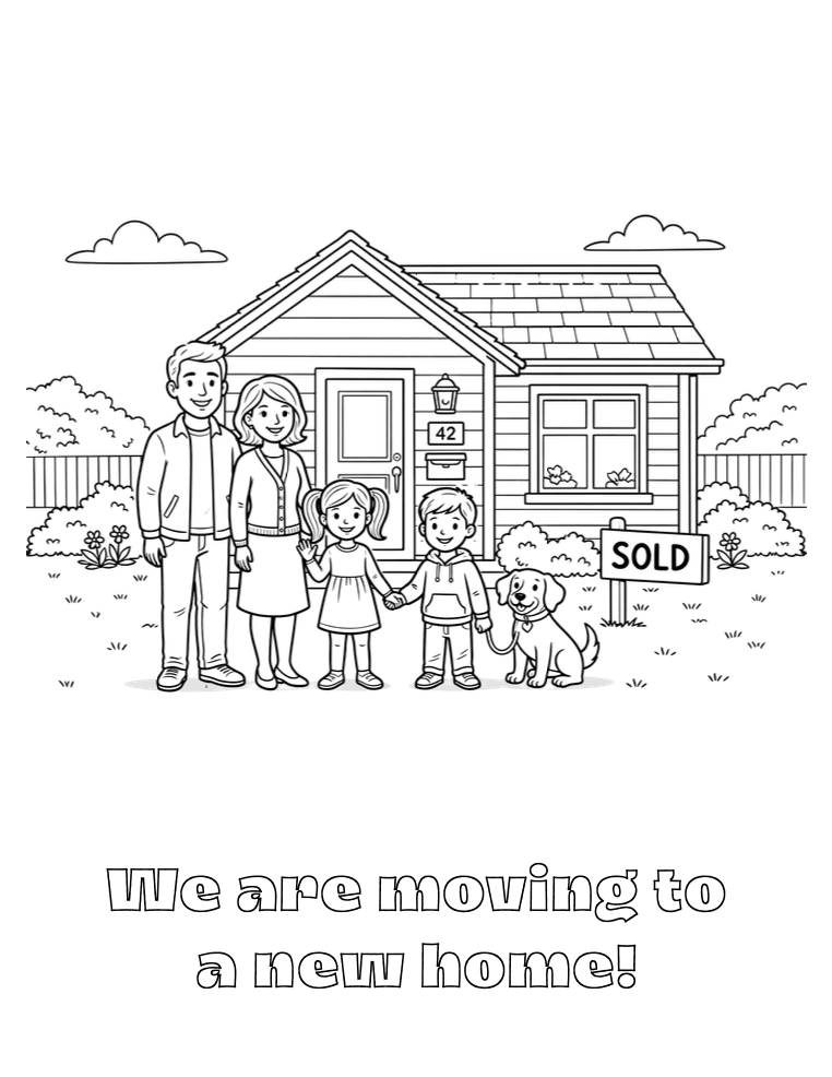My New Home Adventure Coloring Book (Printable)