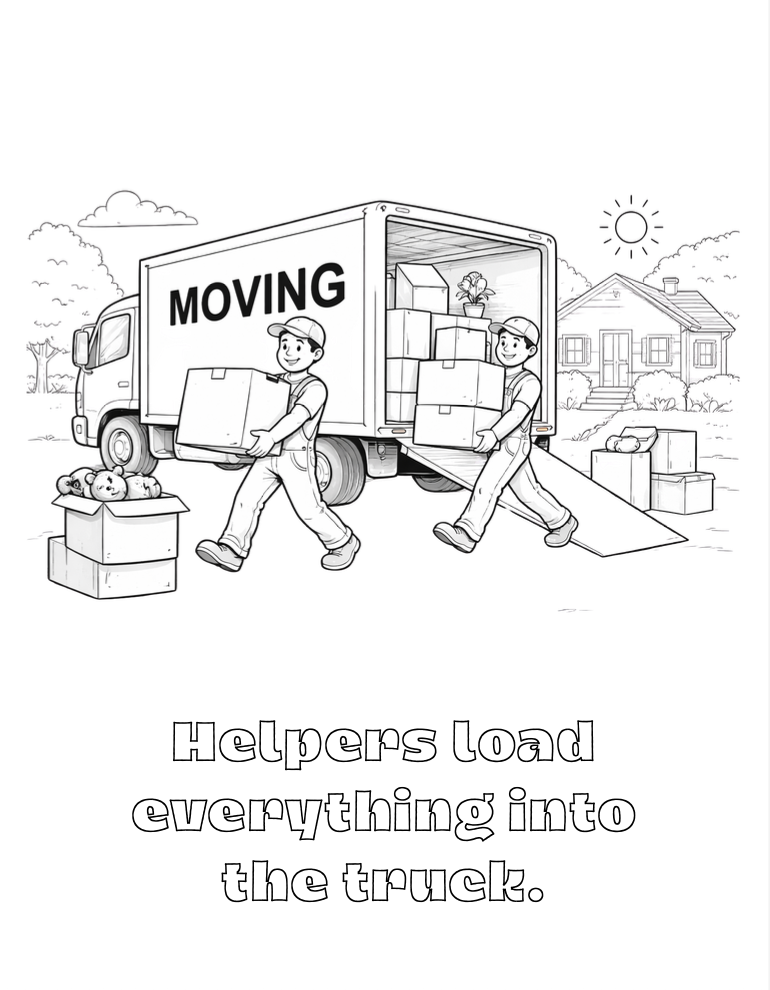 My New Home Adventure Coloring Book (Printable)